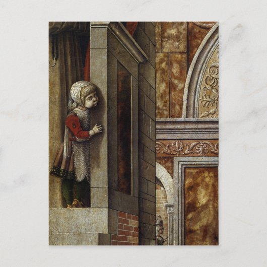 Die Ankündigung mit St. Emidius, 1486 Postkarte (Vorderseite)