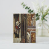 Die Ankündigung mit St. Emidius, 1486 Postkarte (Stehend Vorderseite)