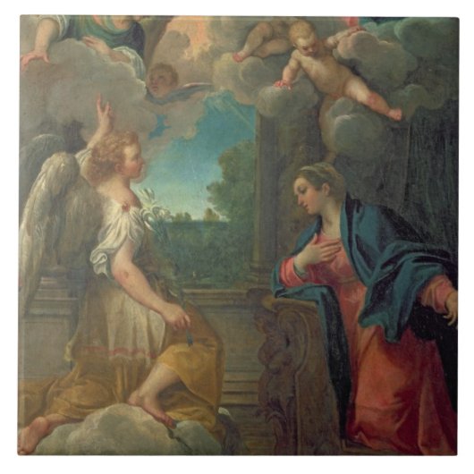 Die Ankündigung (Öl auf Leinwand) 2 Fliese (Vorderseite)
