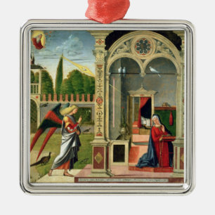 Die Ankündigung (Öl auf Platte) 2 Silbernes Ornament