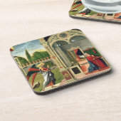 Die Ankündigung (Öl auf Platte) 2 Untersetzer (Linke Seite)