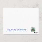 Die Ankündigung Postkarte (Rückseite)