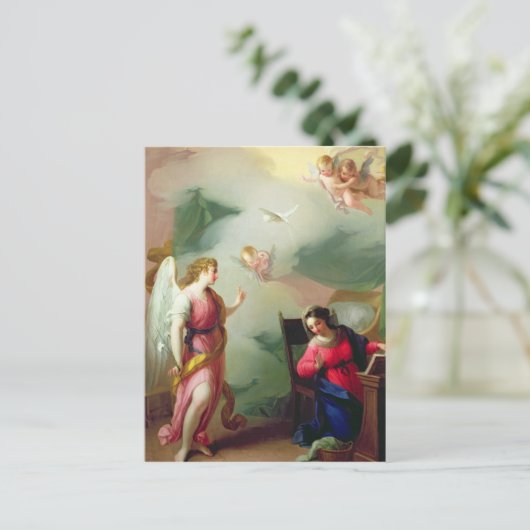 Die Ankündigung Postkarte (Stehend Vorderseite)