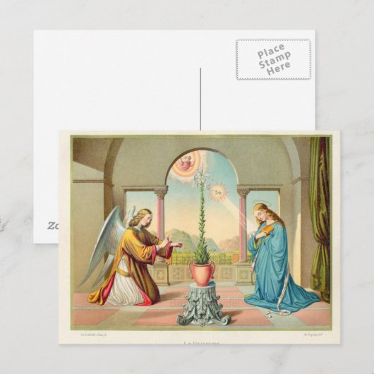 Die Ankündigung Postkarte (Vorne/Hinten)