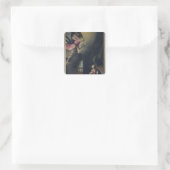 Die Ankündigung Quadratischer Aufkleber (Tasche)