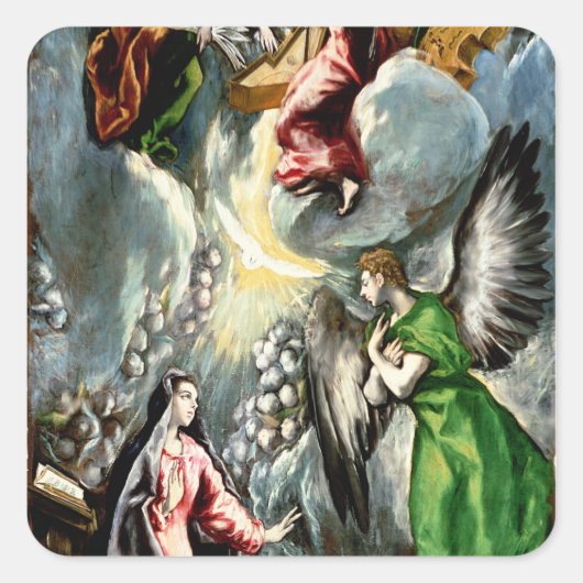 Die Ankündigung Quadratischer Aufkleber (Vorderseite)