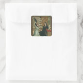 Die Ankündigung Quadratischer Aufkleber (Tasche)