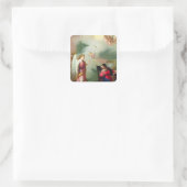 Die Ankündigung Quadratischer Aufkleber (Tasche)