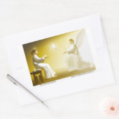 Die Ankündigung Rechteckiger Aufkleber (Umschlag)