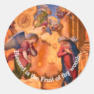 Die Ankündigung Runder Aufkleber