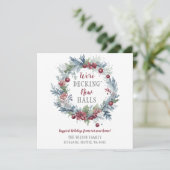 Die Ankündigung über den Rückzug der neuen Hallen (Stehend Vorderseite)