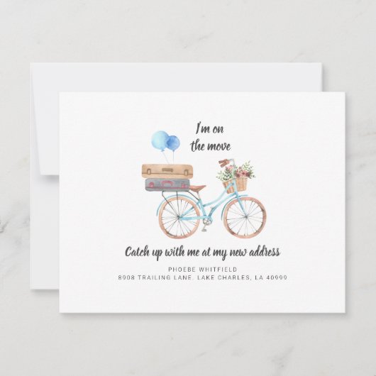 Die Ankündigung "Umzug - neue Adresse Boho - Beweg (Vorderseite)