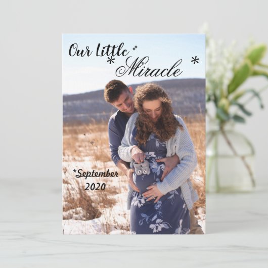 Die Ankündigung unserer kleinen Wunderschwangersch (Stehend Vorderseite)