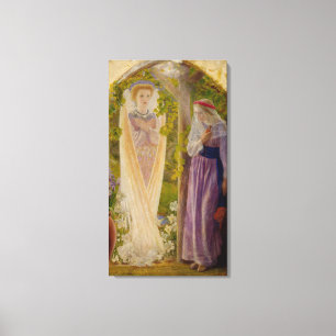 Die Ankündigung von Arthur Hughes Leinwanddruck