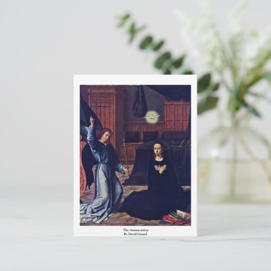 Die Ankündigung von David Gerard Postkarte (Stehend Vorderseite)