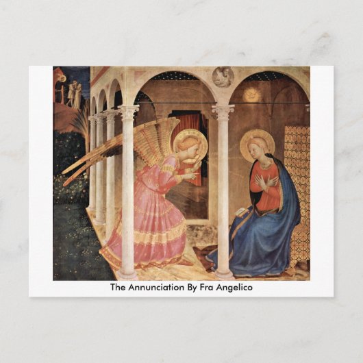 Die Ankündigung von Fra Angelico Postkarte (Vorderseite)