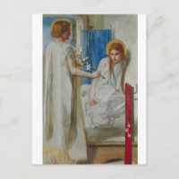 Die Ankündigung von Gabriel Rossetti Postcard