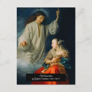 Die Ankündigung von Godfried Schalcken Postkarte