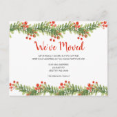 Die Ankündigung von Holly We Moved Holiday Postkarte (Vorderseite)