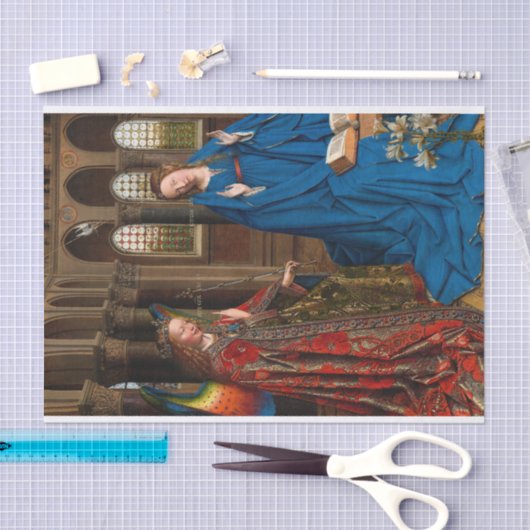 Die Ankündigung von Jan van Eyck Seidenpapier (Handwerk)