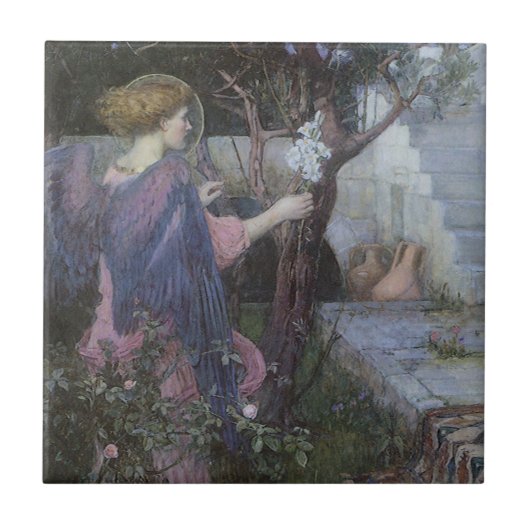 Die Ankündigung von John William Waterhouse Fliese (Vorderseite)
