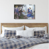Die Ankündigung von John William Waterhouse Leinwanddruck (Insitu (Schlafzimmer))
