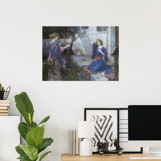 Die Ankündigung von John William Waterhouse Poster (Heimbüro)