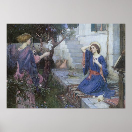 Die Ankündigung von John William Waterhouse Poster (Vorne)
