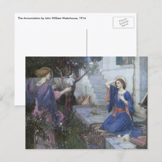 Die Ankündigung von John William Waterhouse Postkarte (Vorne/Hinten)