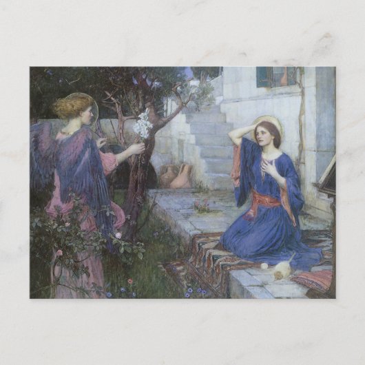 Die Ankündigung von John William Waterhouse Postkarte (Vorderseite)