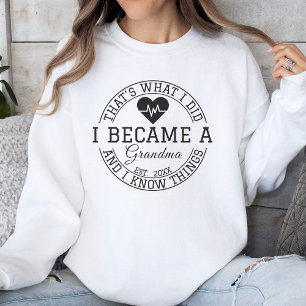 Die Ankündigung von Kindern wurde nach Oma Est bef Sweatshirt