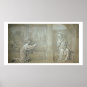 Die Ankündigung, vorbereitender Cartoon für das Poster