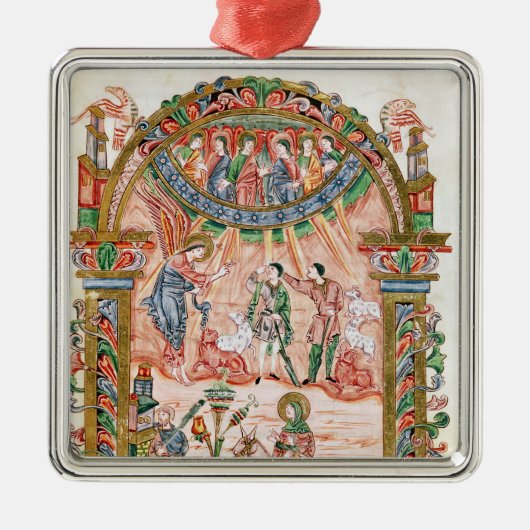 Die Ankündigung zu den Schäfern Silbernes Ornament (Vorne)