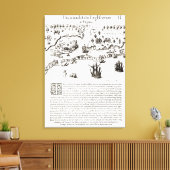 Die Ankunft der Engländer in Virginia Leinwanddruck (Insitu (Wohnzimmer))