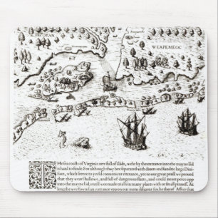 Die Ankunft der Engländer in Virginia Mousepad