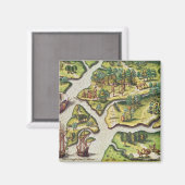 Die Ankunft der Franzosen in Port Royal Magnet (Vorderseite/Rückseite)