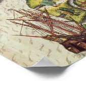 Die Ankunft der Franzosen in Port Royal Poster (Ecke)