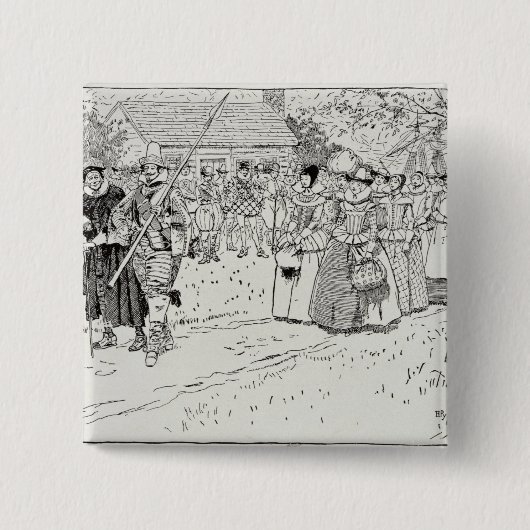 Die Ankunft der jungen Frauen bei Jamestown Button (Vorderseite)
