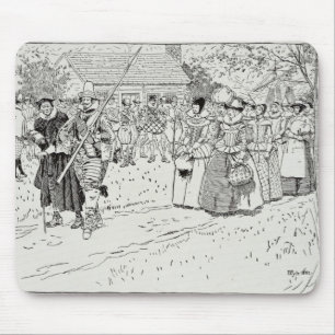 Die Ankunft der jungen Frauen bei Jamestown Mousepad