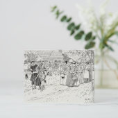 Die Ankunft der jungen Frauen in Jamestown Postkarte (Stehend Vorderseite)