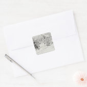 Die Ankunft der jungen Frauen in Jamestown Quadratischer Aufkleber (Umschlag)