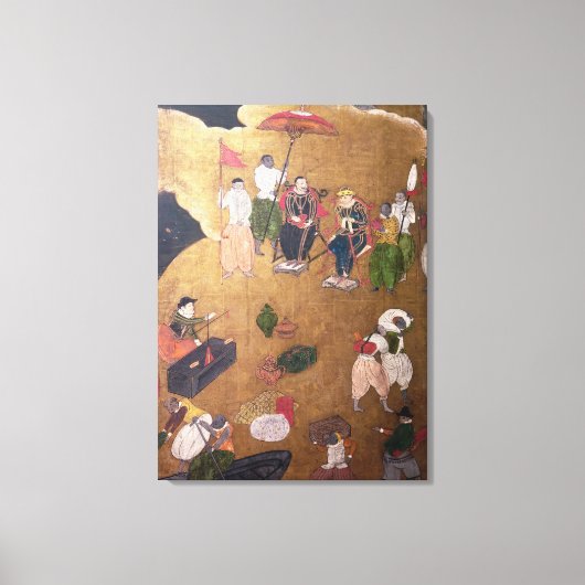 Die Ankunft der Portugiesen in Japan 3 Leinwanddruck (Vorderseite)