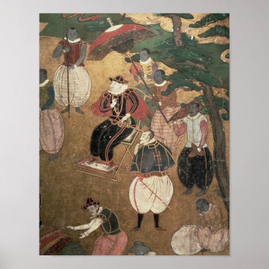 Die Ankunft der Portugiesen in Japan Poster (Vorne)