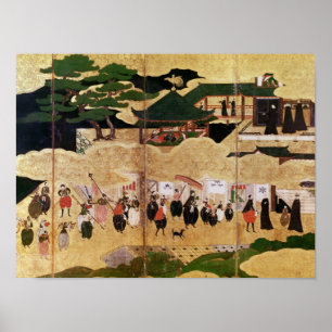 Die Ankunft der Portugiesen in Japan Poster