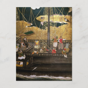 Die Ankunft der Portugiesen in Japan Postkarte