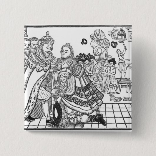 Die Ankunft der Seine Majestät Charles (1600-49) Button (Vorderseite)