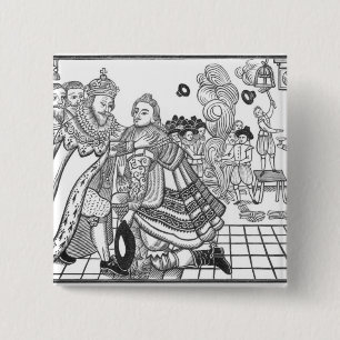 Die Ankunft der Seine Majestät Charles (1600-49) Button