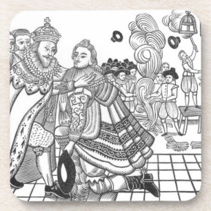 Die Ankunft der Seine Majestät Charles (1600-49) Untersetzer