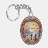 Die Ankunft des Erntedanks Akryllischen Schlüssela Schlüsselanhänger (Vorderseite links)