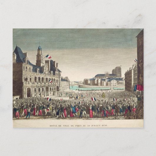 Die Ankunft des Herzogs von Orleans Postkarte (Vorderseite)